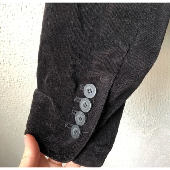 H&M Black Corduroy Blazer Jacket 10 - Picture 6 of 9